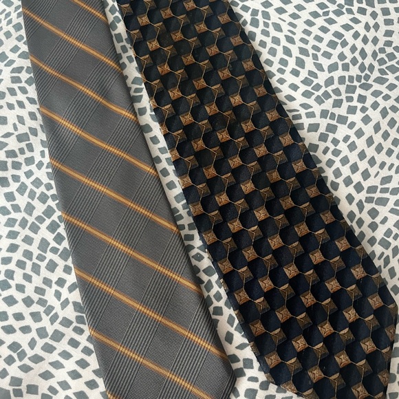 Designer vintage ties Christian Dior and Lanvin set of 2 - Picture 3 of 3